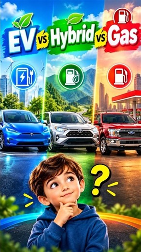 EV vs Hybrid vs Gas: Which One Wins? ⚡⛽ #evvsgas #hybridcars #electricvehicles