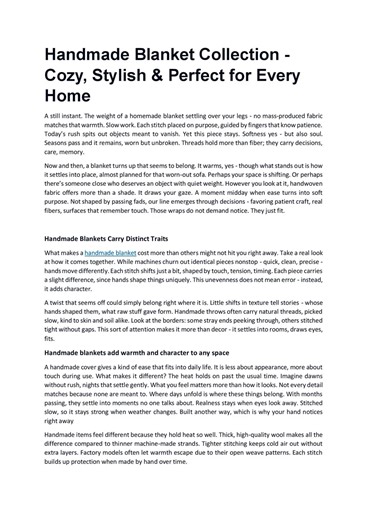 Handmade Blanket Collection