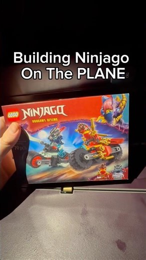 Building Lego Ninjago on the PLANE #lego #ninjago #dragonsrising #minifigures #challenge
