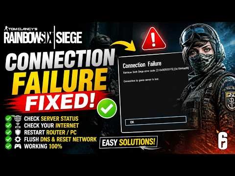 Rainbow Six Siege Connection Failure FIX (Error Code 2-0x0000C015) | Server Connection Lost Fix