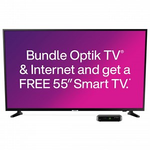 Get a FREE 55″ Samsung 4K HDR Smart TV when you bundle Optik TV® & Internet on a 2-year term, PLUS enjoy exclusive online savings of $100 off your first bill (including tax) when you sign up online today. Conditions apply. | TELUS