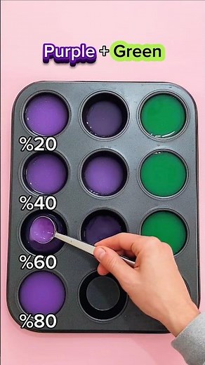 💜💚 When Purple Blends Into Green | Mystic Nature Color Shift Magic 🌿✨ #colormixing #colortheory