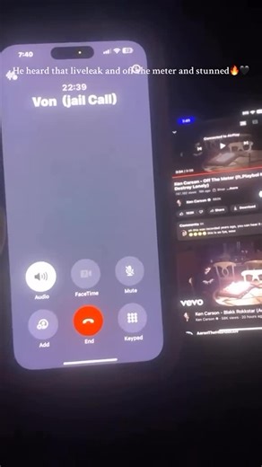Ken Carson Fan Page ⨷ on Instagram: "Fan shows a friend who’s Locked up on Jail Call “Off The Meter” & “Live Leak” From #kencarson #morechaos #chaos"
