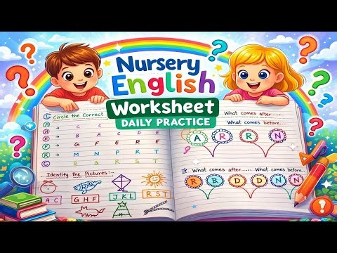 #nursery english worksheet || worksheet for nursery || activities worksheet #alphabeticalorder