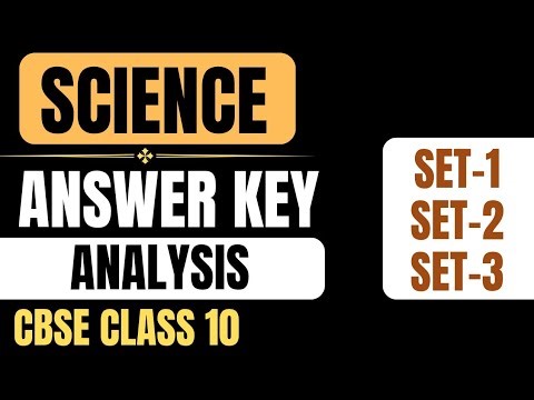 🔥 Science Answer Key Cbse Class 10