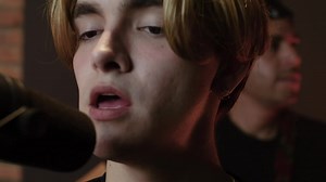 Stock Video Man Singing In Front Of A Studio Microphon Animated Wallpaper