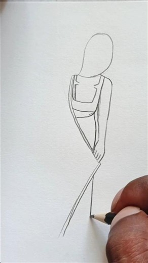 How to Draw a Beautiful Girl from the Back | Easy Girl Drawing