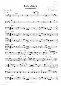 Kool & the gang - Ladies night | Bas Transcriptie | Robert Bell