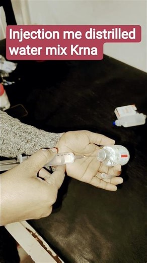 injection me distrilled water mix Krna asan tarika se #nurse #nursing #hospital #viral #video #iv