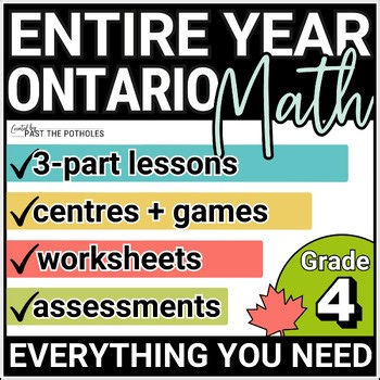 Grade 4 Ontario Math Elementary Curriculum Guided Lessons Centres Workbook Tests
