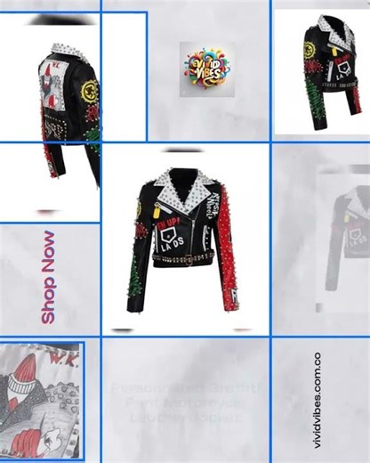 Personalized Graffiti Print Motorcycle Leather Jacket