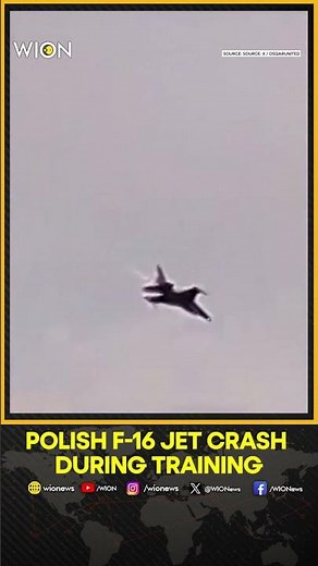 Poland: Polish F-16 Fighter Jet Crashes During Airshow Practice, Pilot Killed | WION