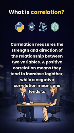 What is correlation?? | DS Interview Question Explained #Shorts