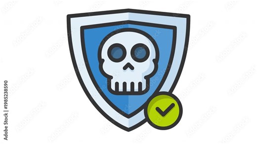 Animated malware protection icon. Perfect for animated, icon, interface, ui, arrow, web, flat, navigation, element, button, app, symbol, sign, user, internet, mobile, computer, website, application