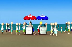 Why do competitors open their stores next to one another?