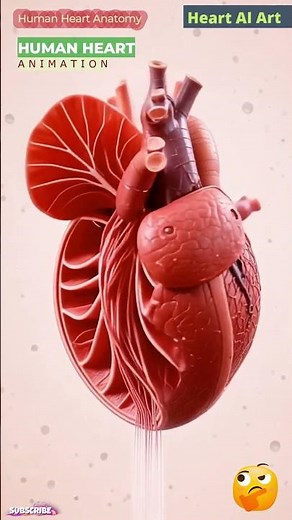 Human Heart Animation | Cardiac Anatomy | Heart AI Art | 270