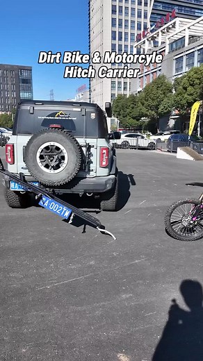 Dirt bike loading #motorcyclehitchcarrier #sportsbike #trailermanufacturer #madeinchina #motorcycleofinstagram | H.TAI Trailer