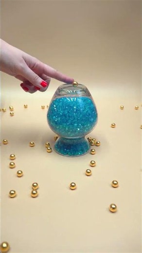 Oddly Satisfying Glass Tower with Beads🔵✨