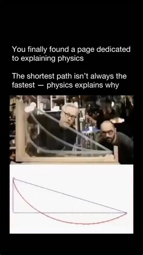 XPLAINER_ on Instagram: "In physics, the fastest route isn’t always the shortest — it’s the one that lets you keep your momentum. 🏎️⚡ When a path forces tight turns, sudden braking, or rough surfaces, you lose velocity to friction and repeated direction changes. Each slowdown costs energy, and rebuilding that speed takes time. But a slightly longer path with smoother curvature and fewer disruptions lets you maintain momentum. Because you’re losing less kinetic energy along the way, you actually