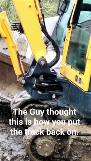 operator destroys track on machine