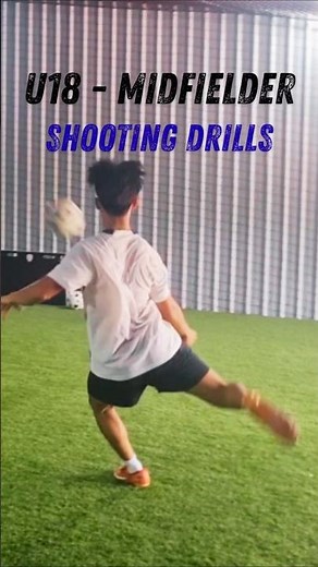U18 Midfielder Shooting Drill | Improve Scanning, First Touch & Finishing - #football #soccer