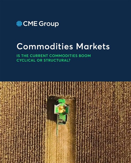 1.8K views · 14 reactions | Derek Sammann, Senior Managing Director and Global Head of Commodities Markets at CME Group, addresses a common inquiry: "Is the multi-year growth story in commodities driven by cyclical or structural growth?" | CME Group | Facebook