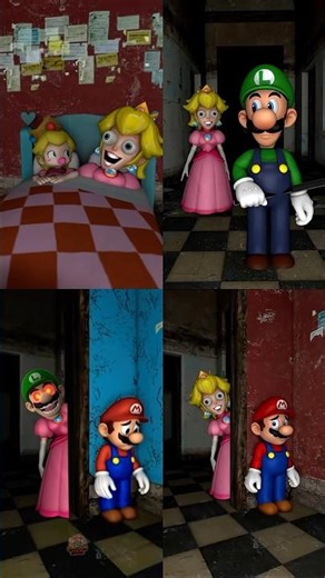 Unreal Peach and luigi 😳 #shorts #shortsfeed #memes #mario #luigi #peach #roblox #comedy #cartoon