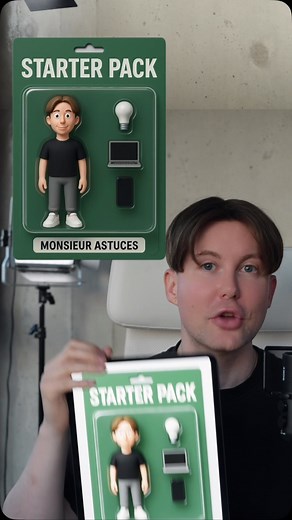 Monsieur Astuces | Comment générer la photo d’une figurine à son effigie 🤩 Un concept de @cameradan__ prompt : Créer une image de style packaging "Starter... | Instagram