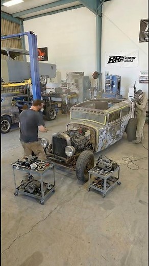 FORGOTTEN 1930 Ford Model A rat rod gets turned into a CLEAN black hot rod | Full restoration