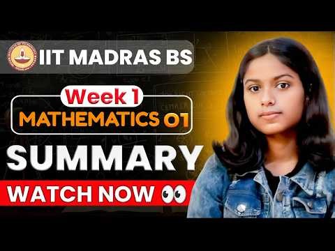Mathematics 1 Week 1 Full Revision | IIT Madras BS | Detailed Summary
