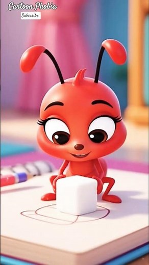 चींटी की तो निकल पडी🐜#sugarcube #3danimation #cartoonvideo