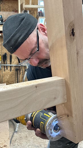 Using a router to soften the edges on these custom table legs. #woodworking #customtable #customfurniture #router #customwoodwork | Customfurniturect | Facebook