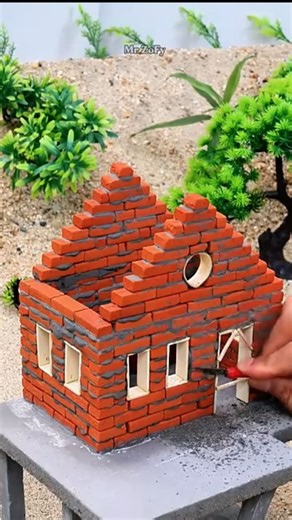 How I Built Mini House Columns Step by Step | DIY Tutorial #vfuho #miniature #diy