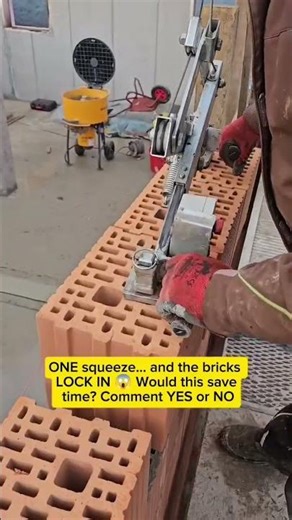 This Brick Lifting Tool Is Too Satisfying to Watch 🧱🔥 #Construction #Tools #ASMR