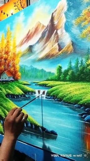 Functions of small artist brush 🖌️/ Acrylic painting #foryouシ #acrylic #digitalcreator #crafting #artist #artwork #art #painting #hobby @highlight | Wilson Salazar