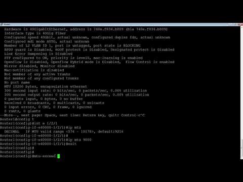 Brocade - JUMBO FRAMES AND MTU VALUES
