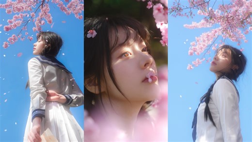 【人像约拍教程】公园樱花如何利用构图视角拍出氛围感