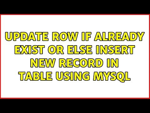 Update row if already exist or else insert new record in table using mysql
