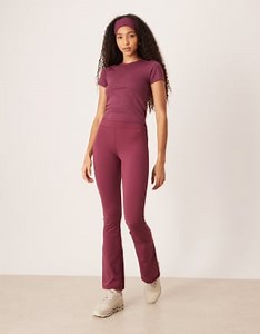 4505 Icon soft touch high waist slim kick yoga legging in burgundy | ASOS