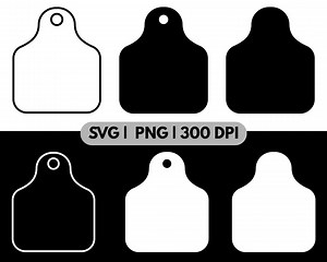 Cow Tag SVG Bundle: Farmhouse Clipart, Ear Tag Designs (digital Download) - Etsy