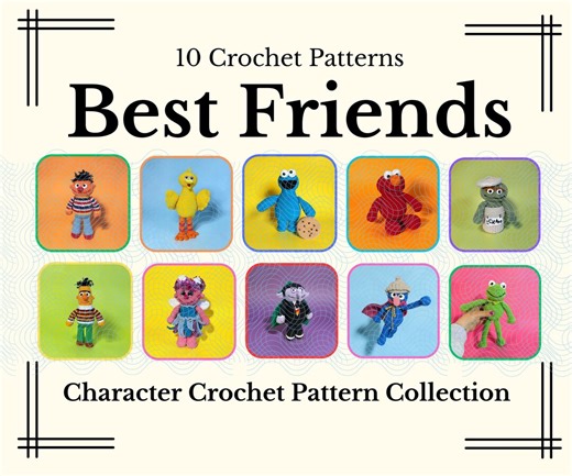 10 Amigurumi Character Crochet Patterns, Nostalgic Toy Designs (PDF) - Etsy Australia