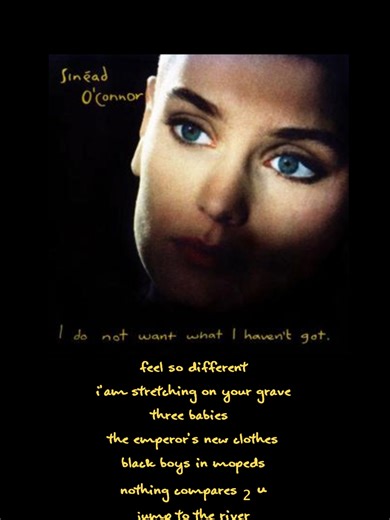 Sinéad O'Connor: I Do Not Want What I Haven't Got
