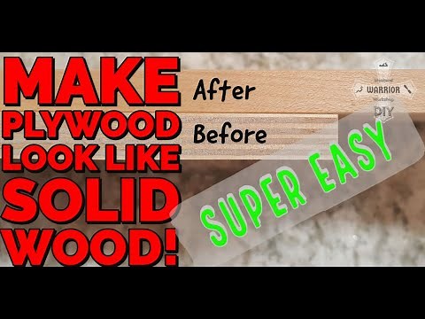 Make plywood look like solid piece of wood - EASY DIY edge banding