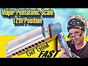 Major Pentatonic For 12th Position ("C" Harmonica in The Key of "F")