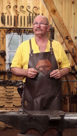 Forging a horseshoe nail hook