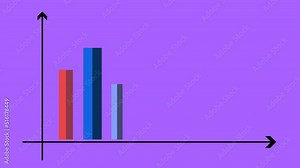 Colorful bar graph representation animation in 4K 60 FPS. Easy to use infographics. 3d Chart. 3d Bar graph animation with camera movement.