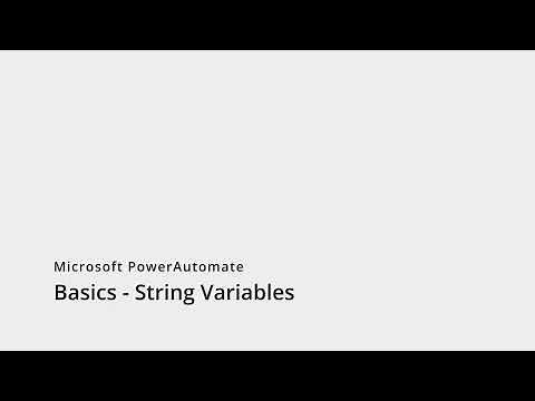 PowerAutomate Basics String Variables
