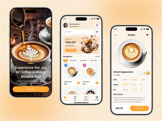 Coffee Shop Mobile App UI/UX Design