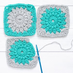Sunburst Granny Square - Free Crochet Pattern - You Should Craft