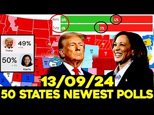 2024 Election Map Based On The NEWEST Polls From 50 STATES ! Trump VS Harris All Electoral College
